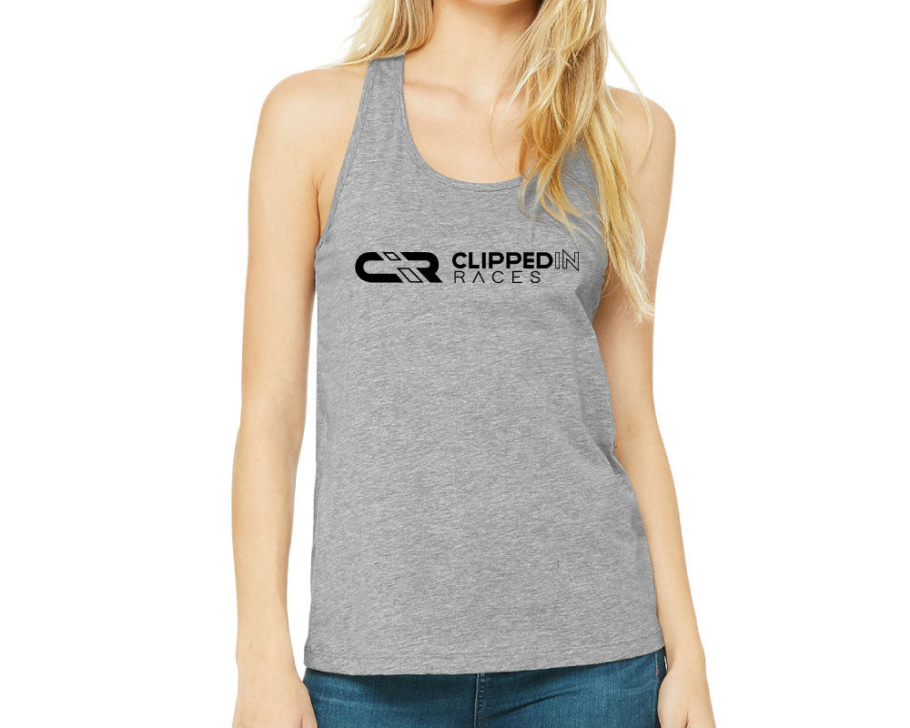 Clipped In Races Women's Tank Athletic Grey