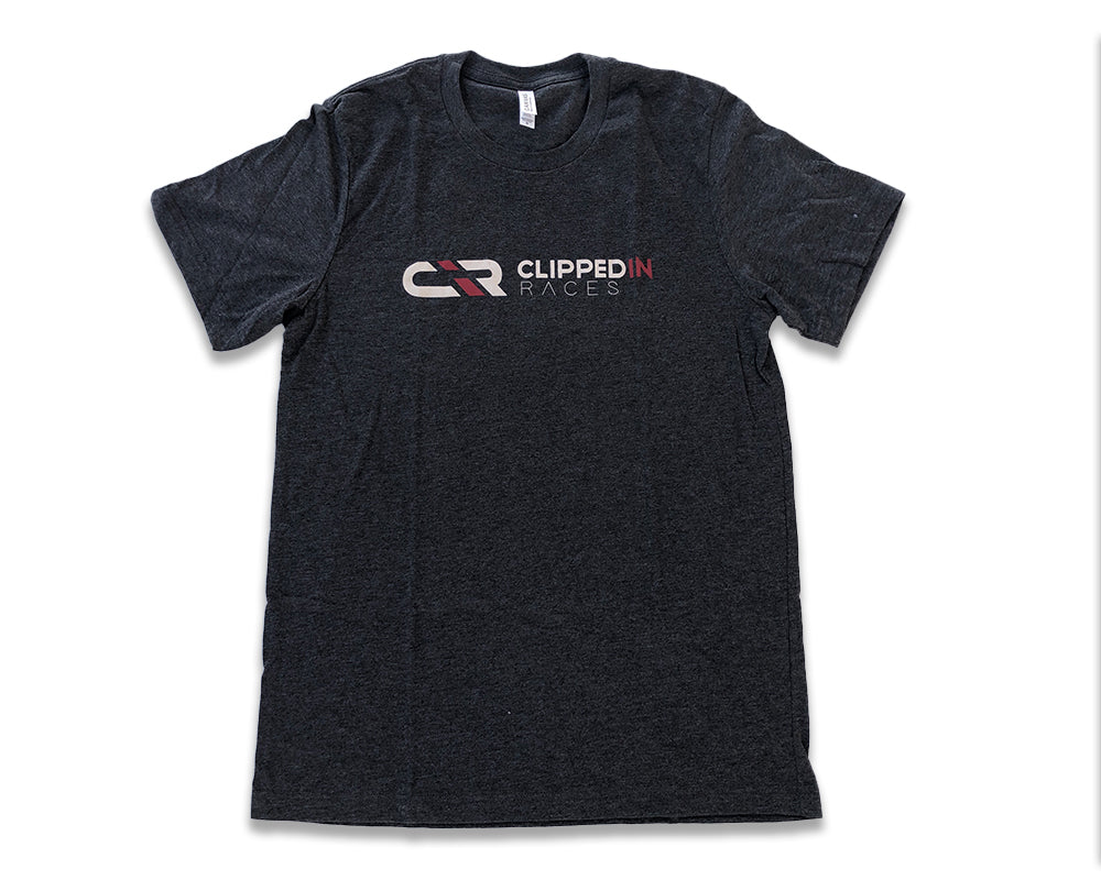 Clipped In Races T-Shirt Deep Heather Grey