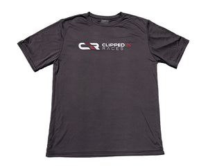 Clipped In Races Tech Shirt Charcoal