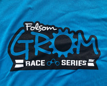 Load image into Gallery viewer, Folsom Grom Tech Shirt Neon Blue
