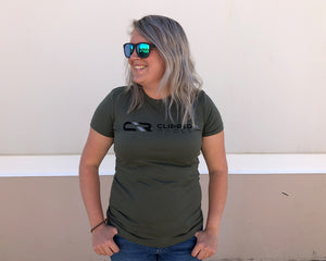 Clipped In Races Women's T-Shirt Olive