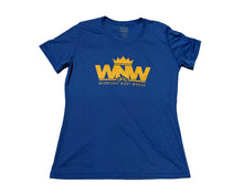 Load image into Gallery viewer, Wednesday Night Worlds Women&#39;s Tech Shirt Royal Blue
